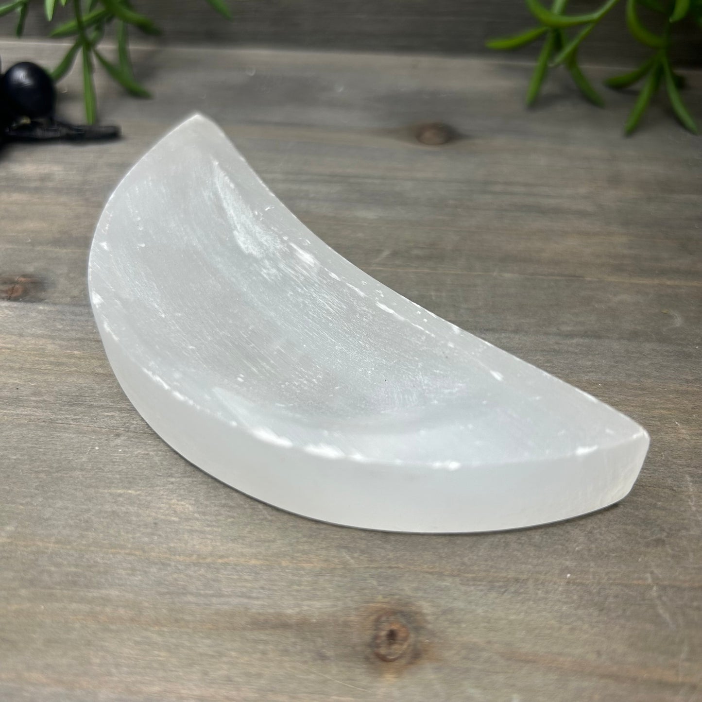 selenite moon bowl