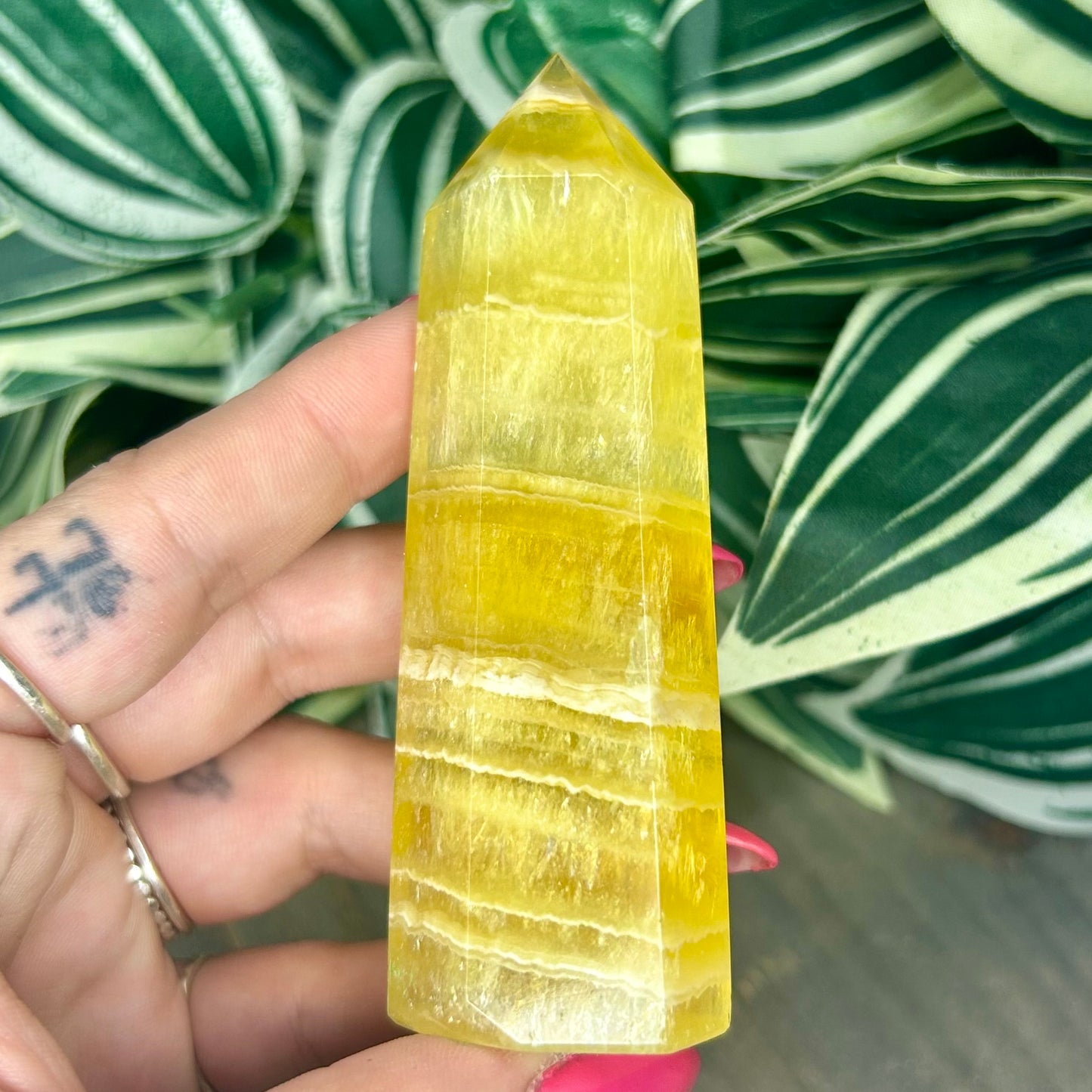 yellow fluorite tower