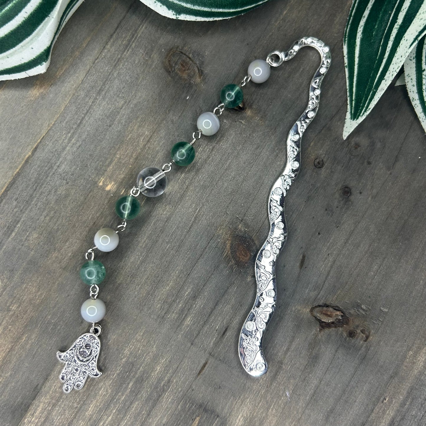 fluorite + agate bookmark