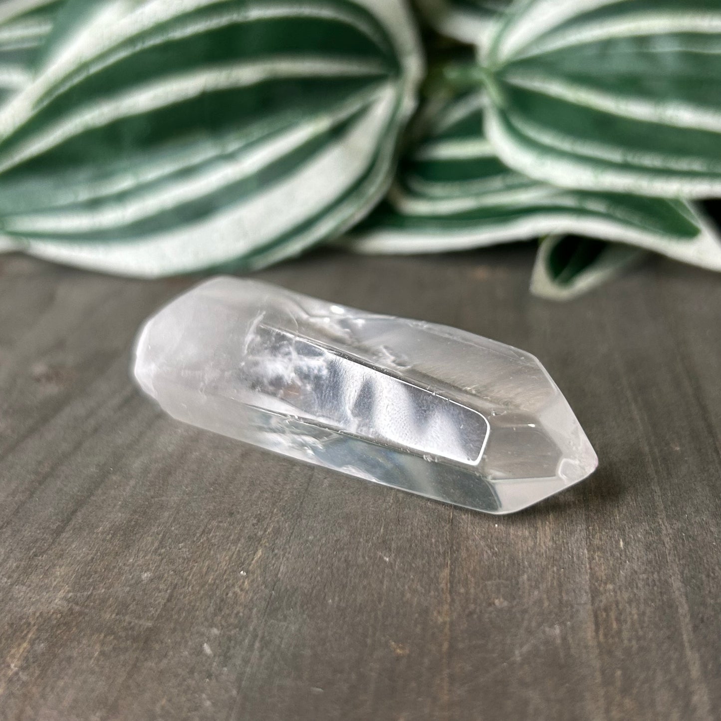 polished clear quartz point