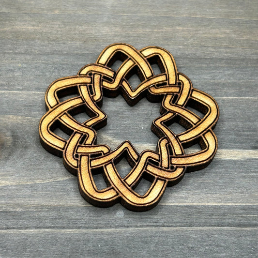 wooden link sphere stand