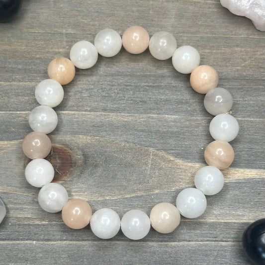 peach calcite bracelet