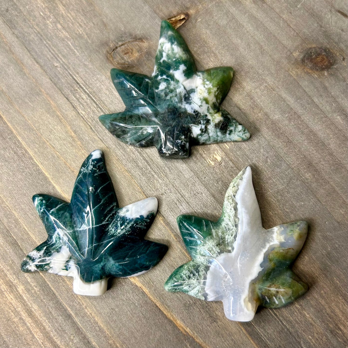 moss agate weed leaf