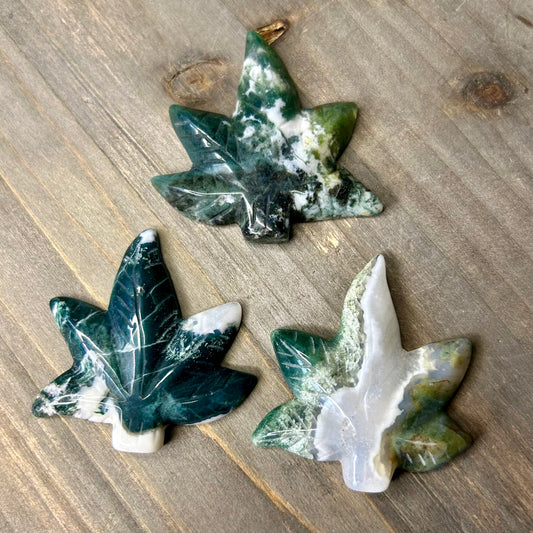 moss agate weed leaf