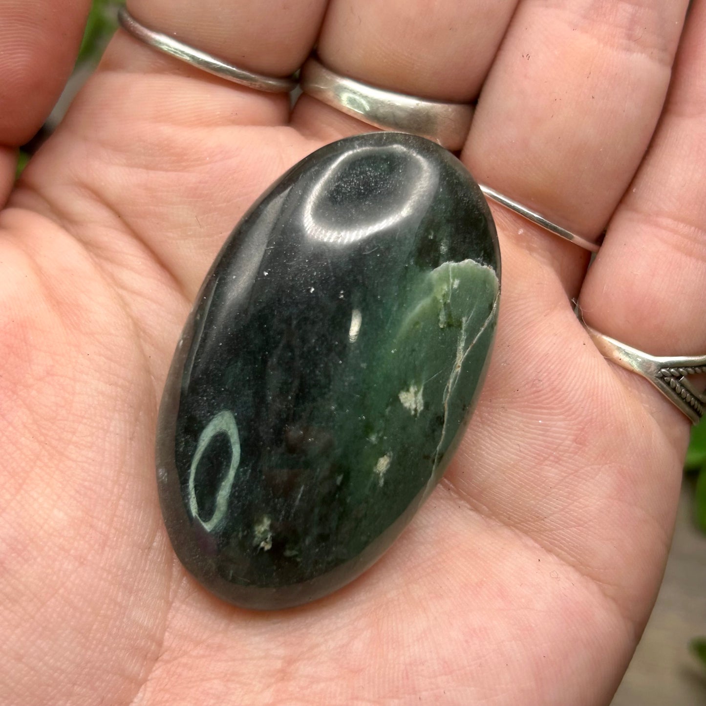 moss agate palm stone