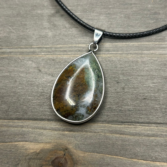 moss agate necklace