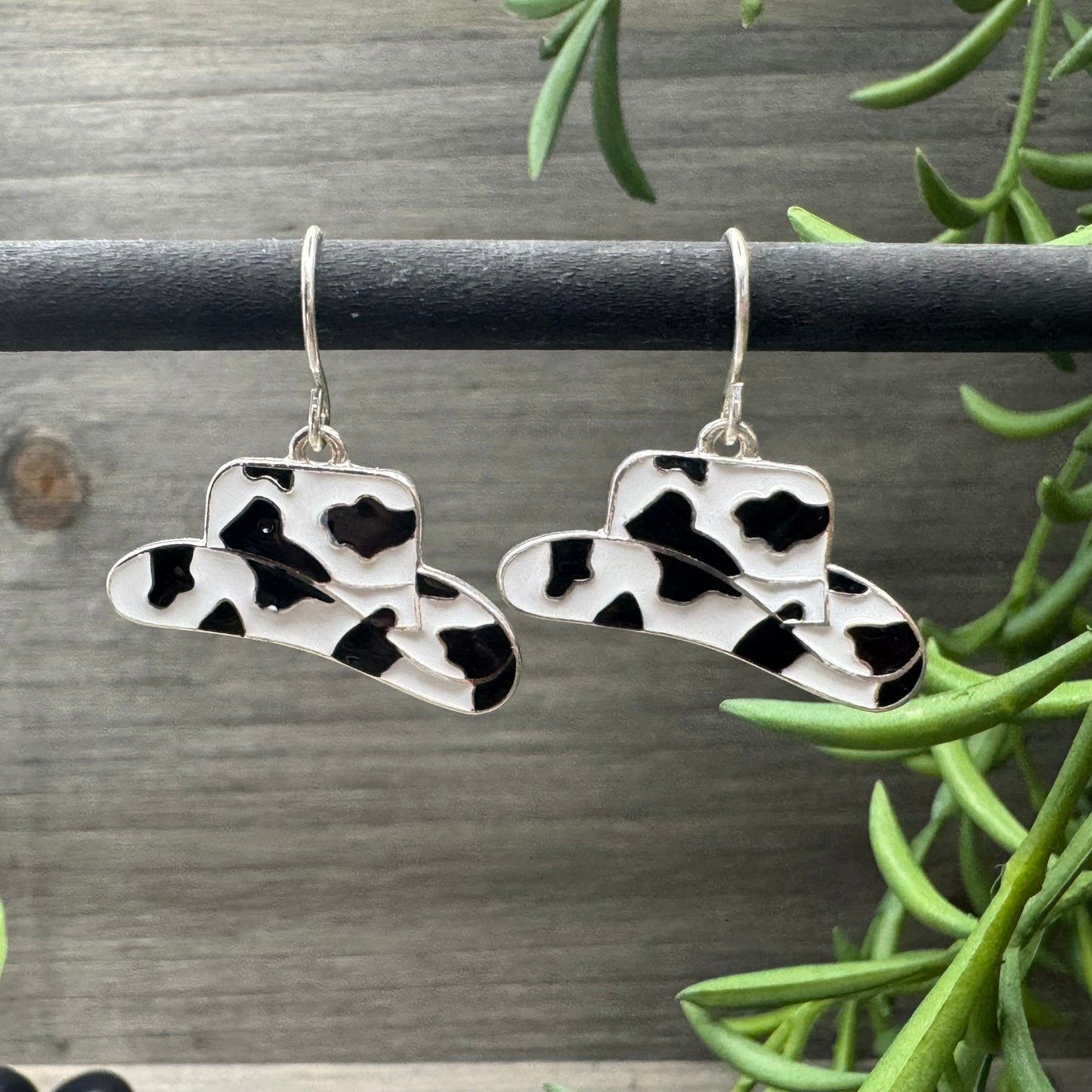 cow print dangles