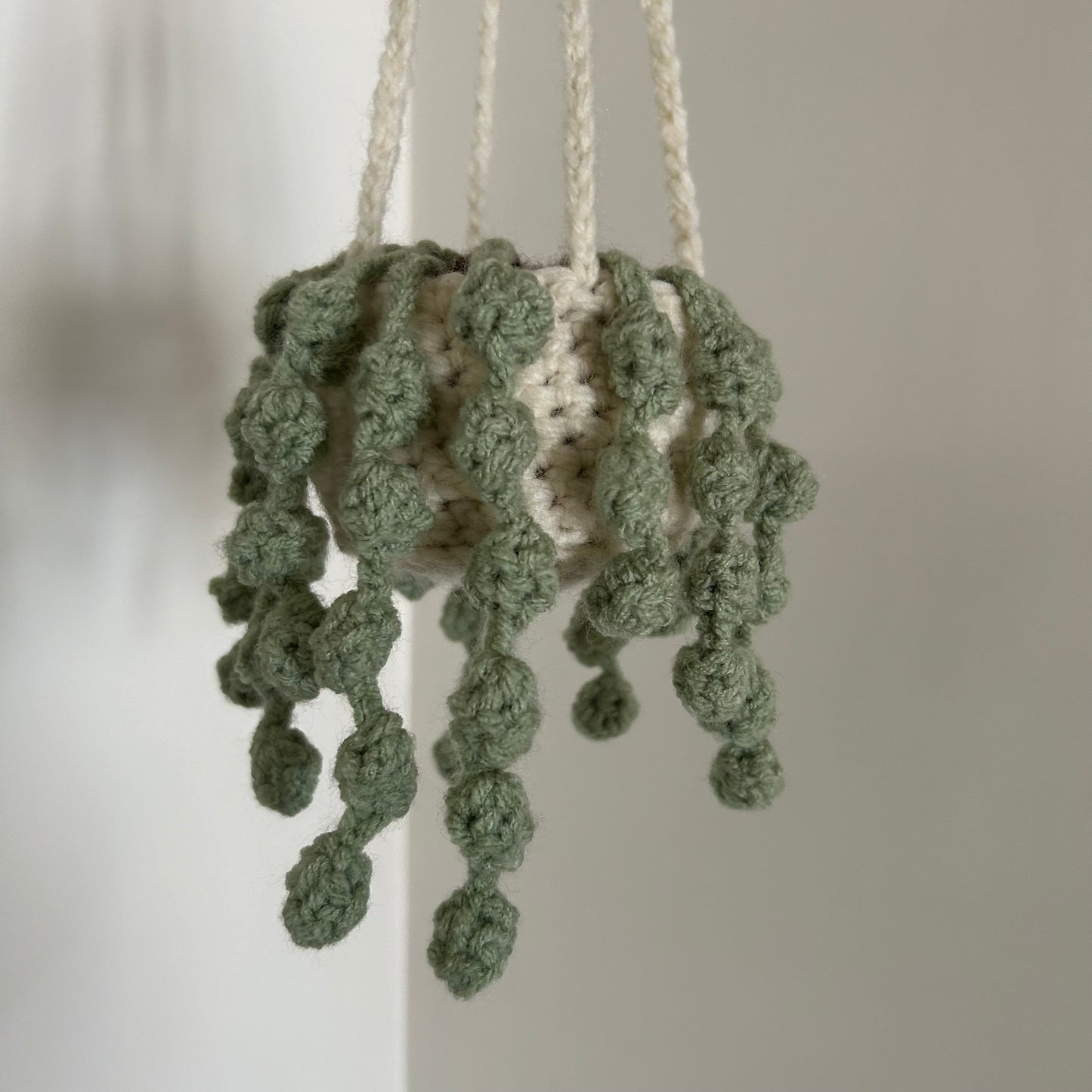crocheted string of pearls
