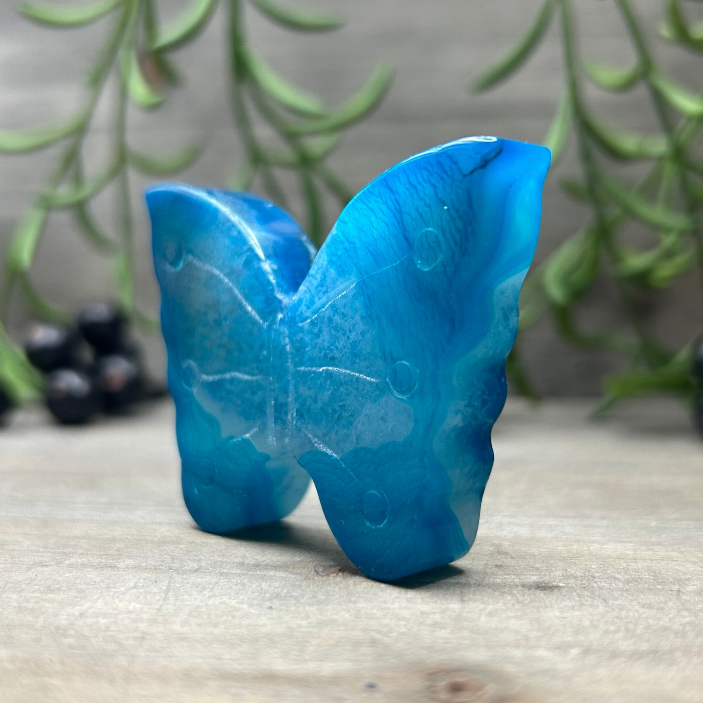 dyed agate butterfly