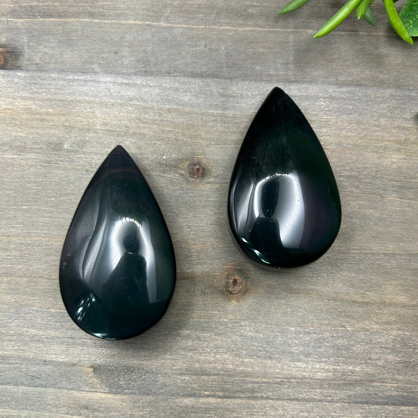 rainbow obsidian teardrop