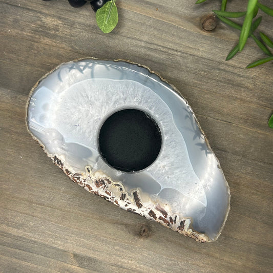 druzy agate tealight/sphere holder