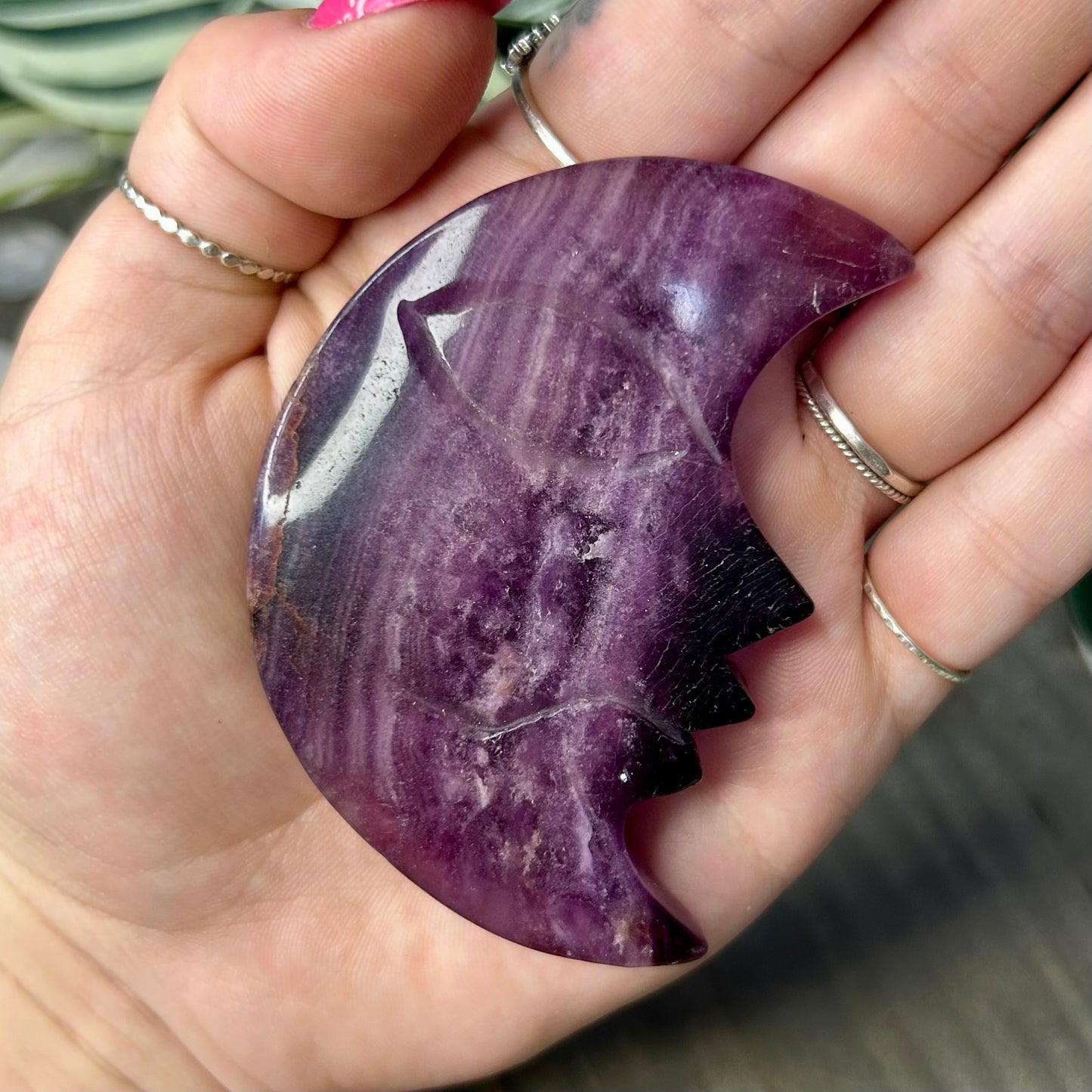 purple fluorite moon