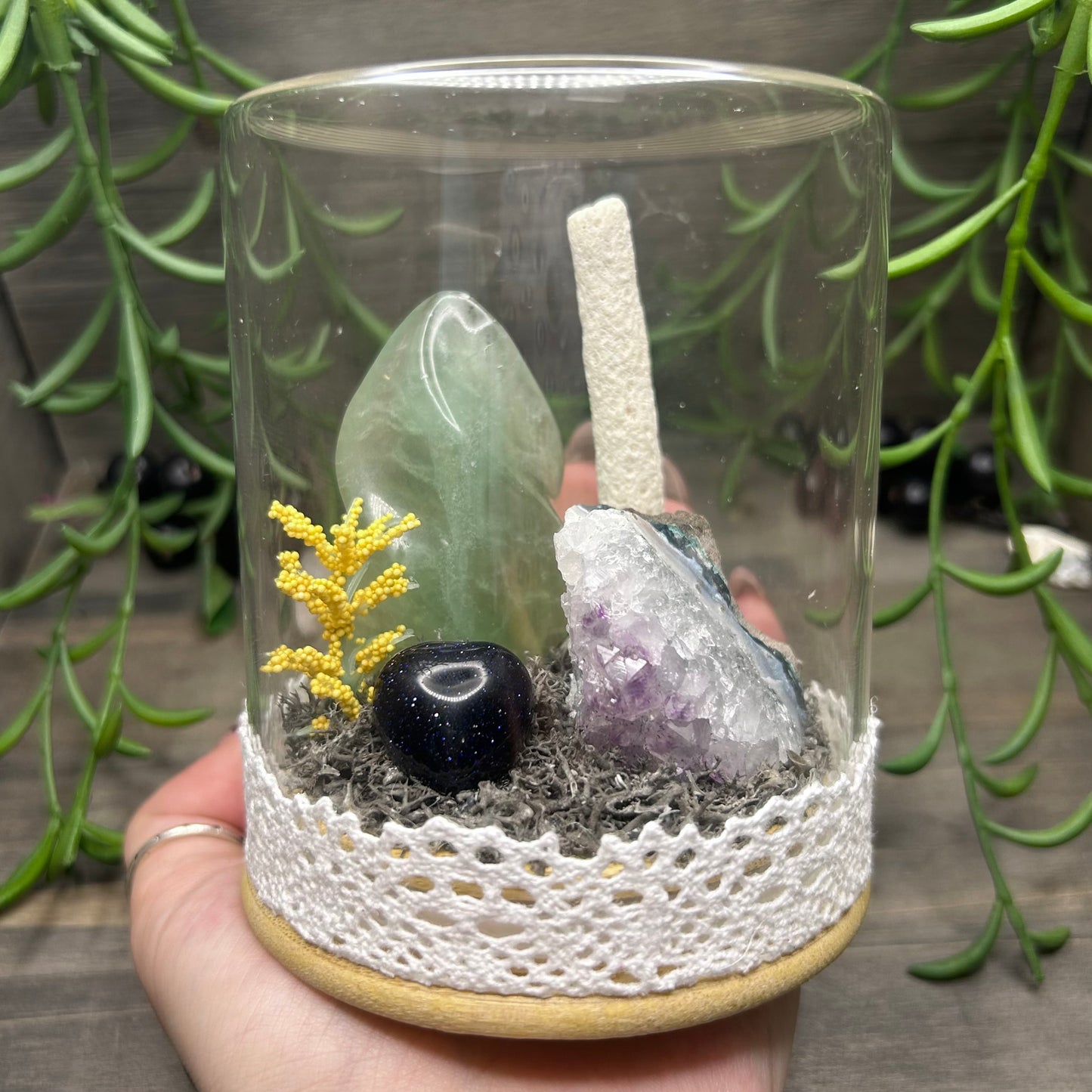 fluorite flame terrarium