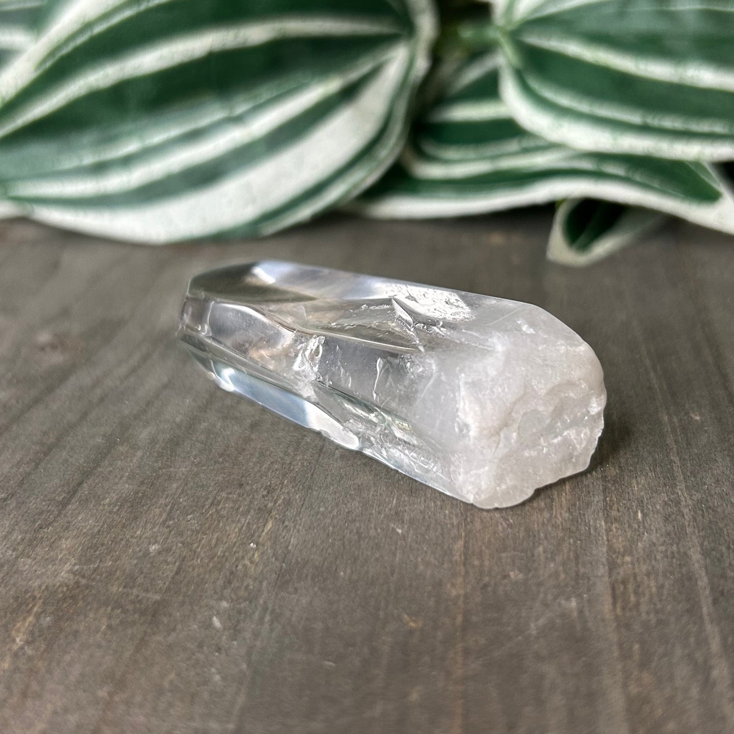 polished clear quartz point