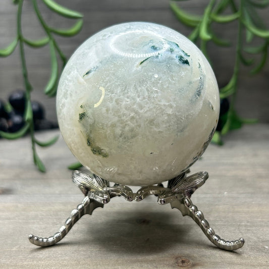 moss agate sphere