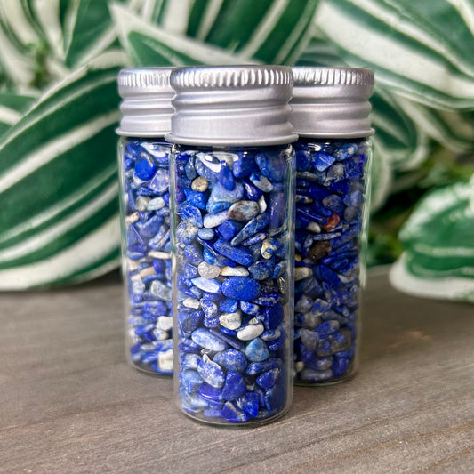 lapis lazuli chip bottle