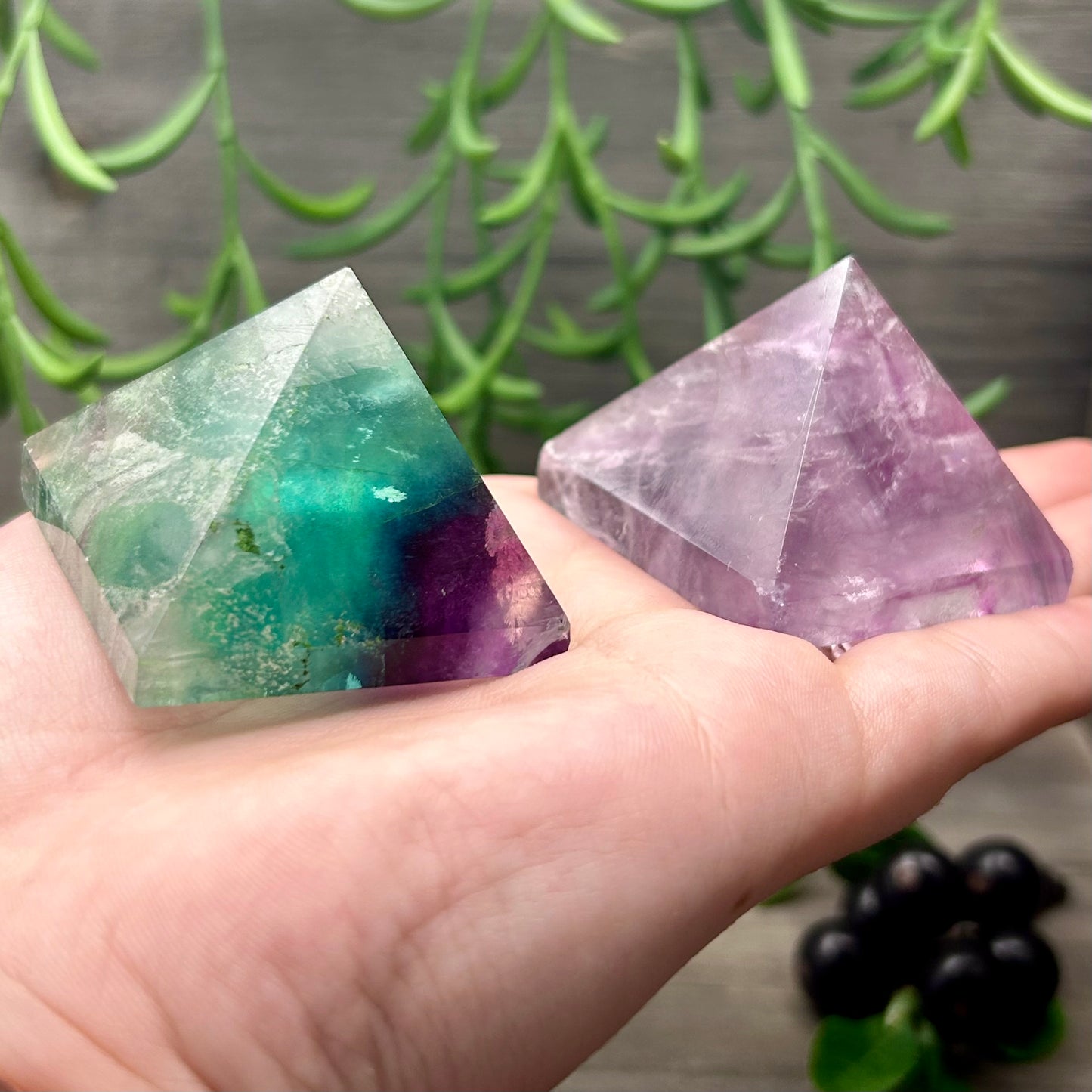 rainbow fluorite pyramid