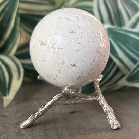 white agate sphere