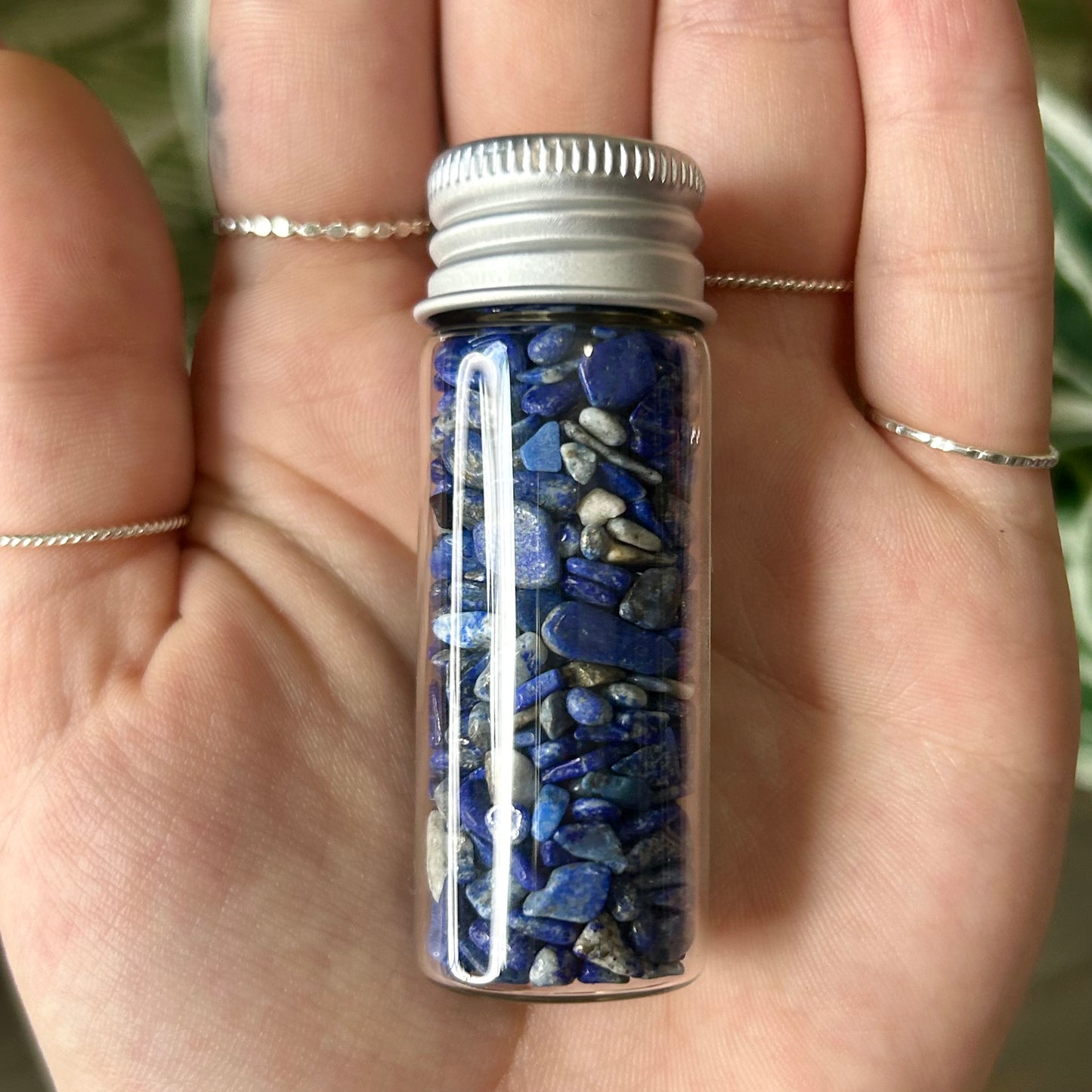 lapis lazuli chip bottle