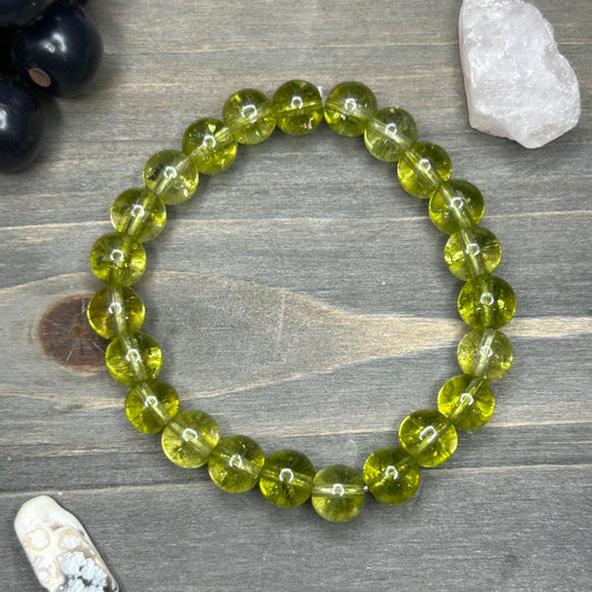 prehnite bracelet