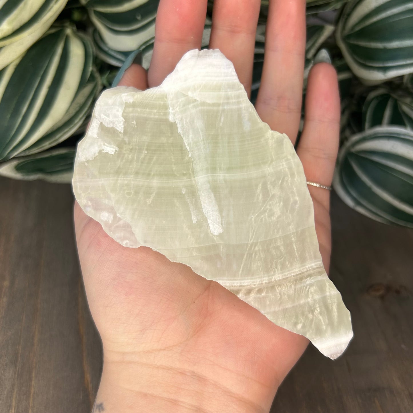 raw pistachio calcite