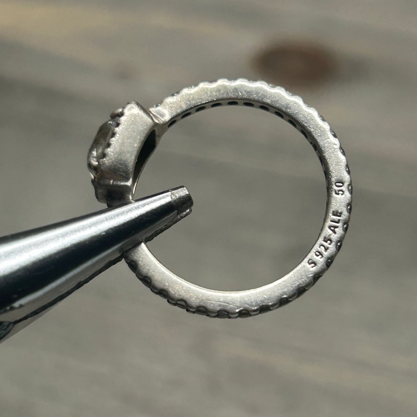 square halo CZ ring (sz 5.5)