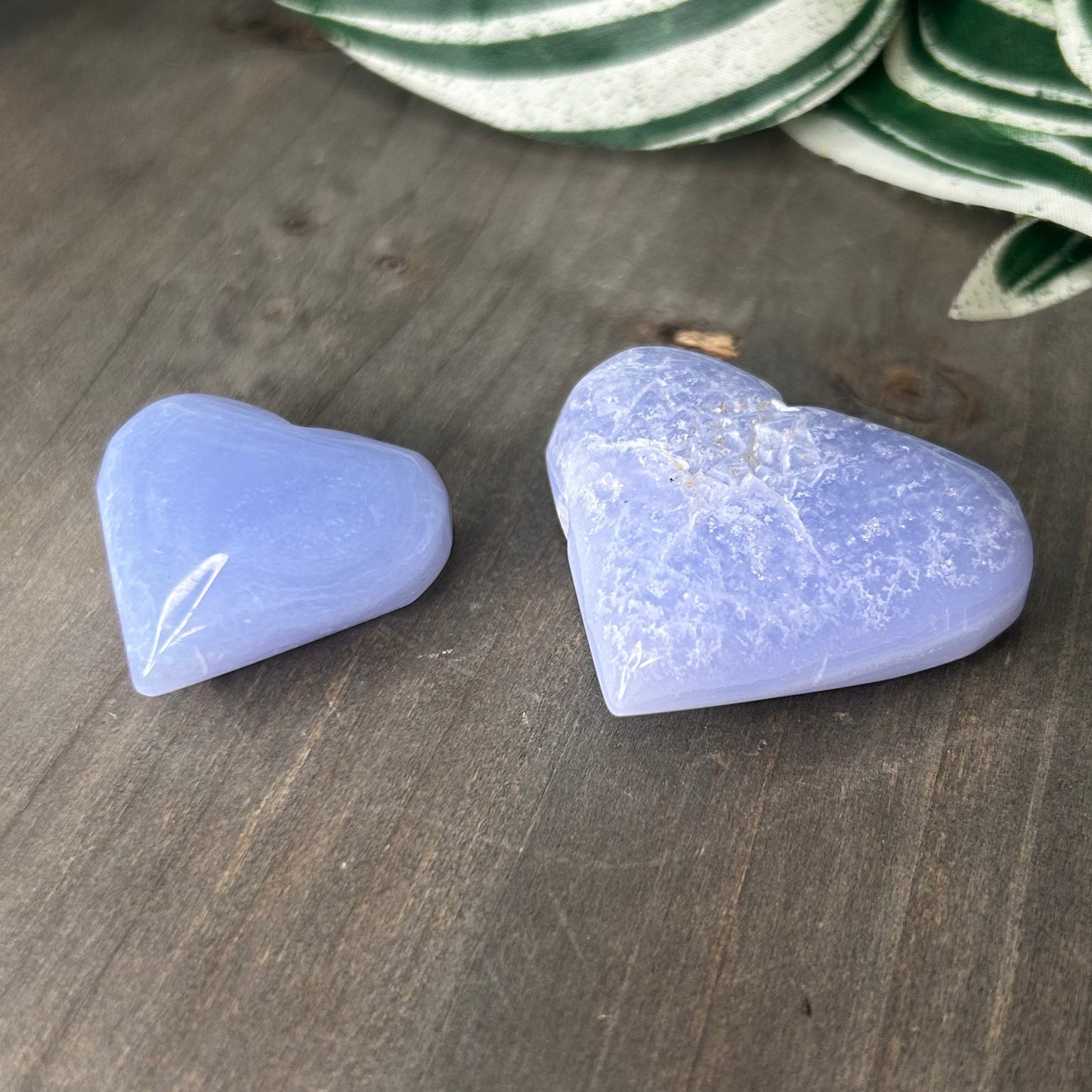 blue lace agate heart