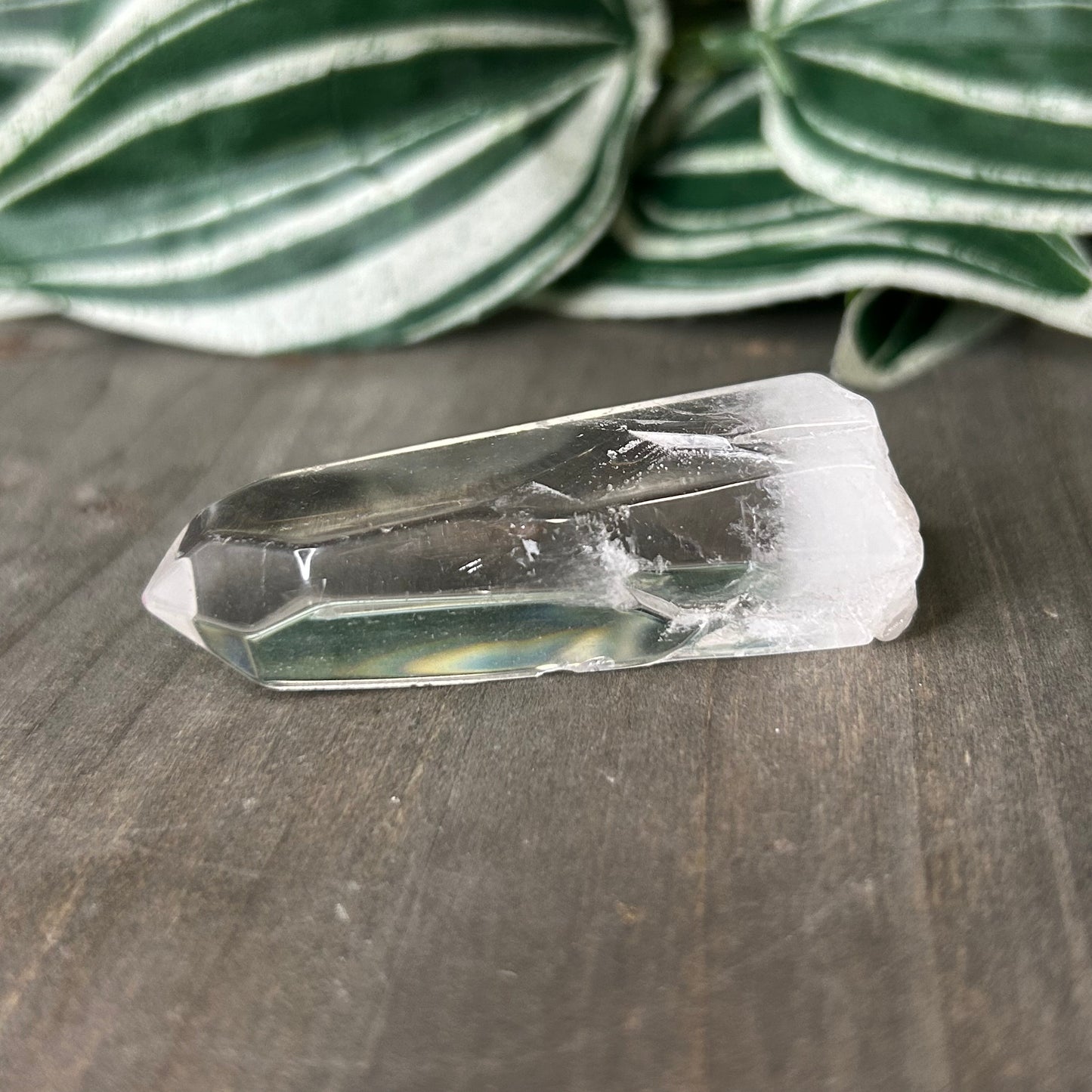 polished clear quartz point