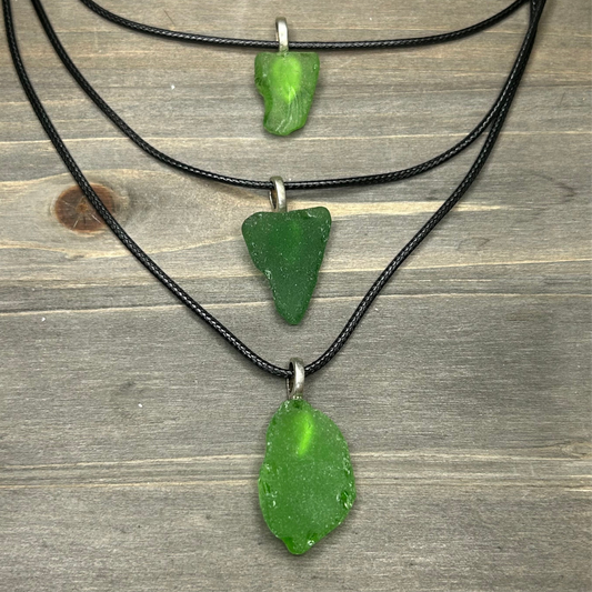green sea glass necklace