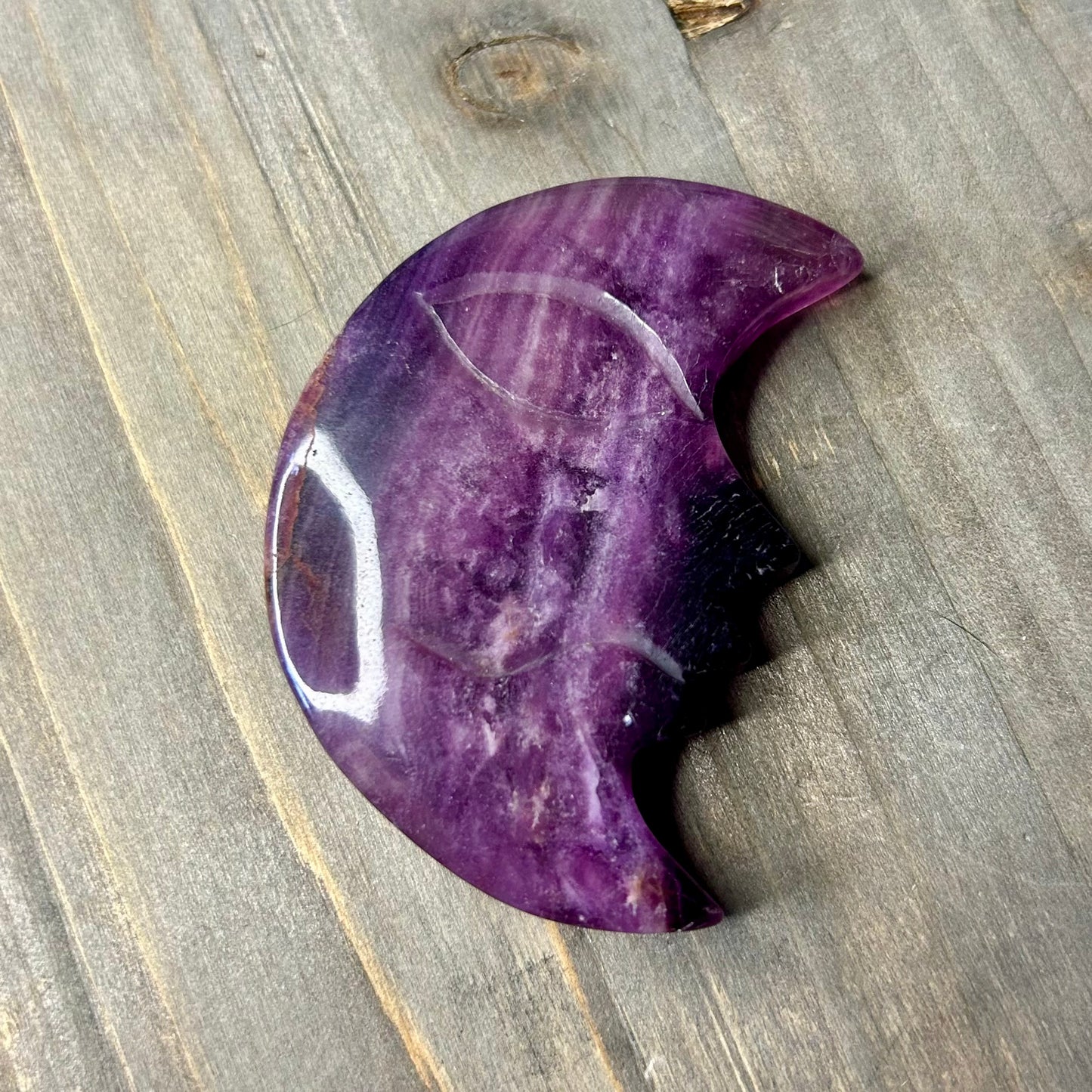 purple fluorite moon