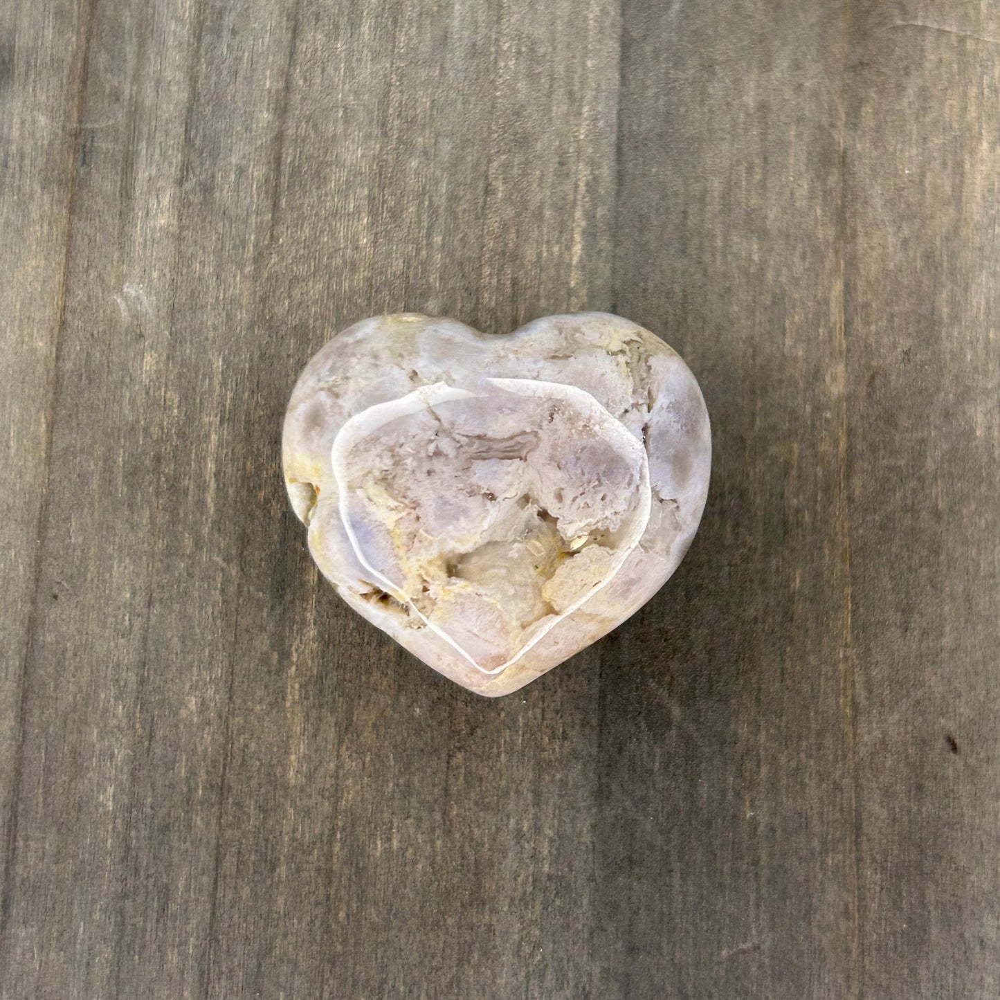 flower agate heart