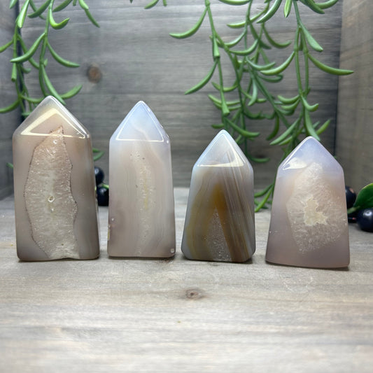 druzy agate tower
