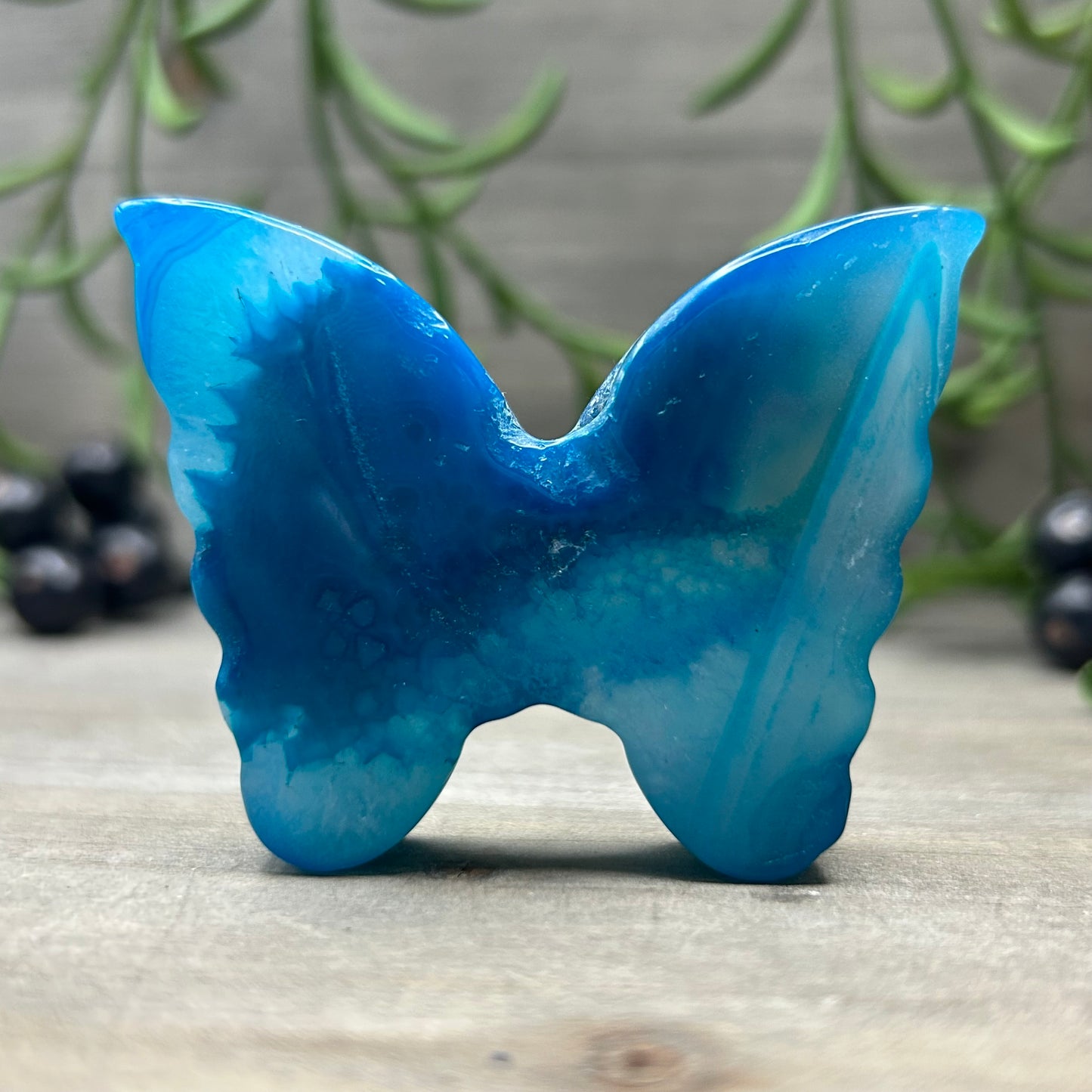 dyed agate butterfly