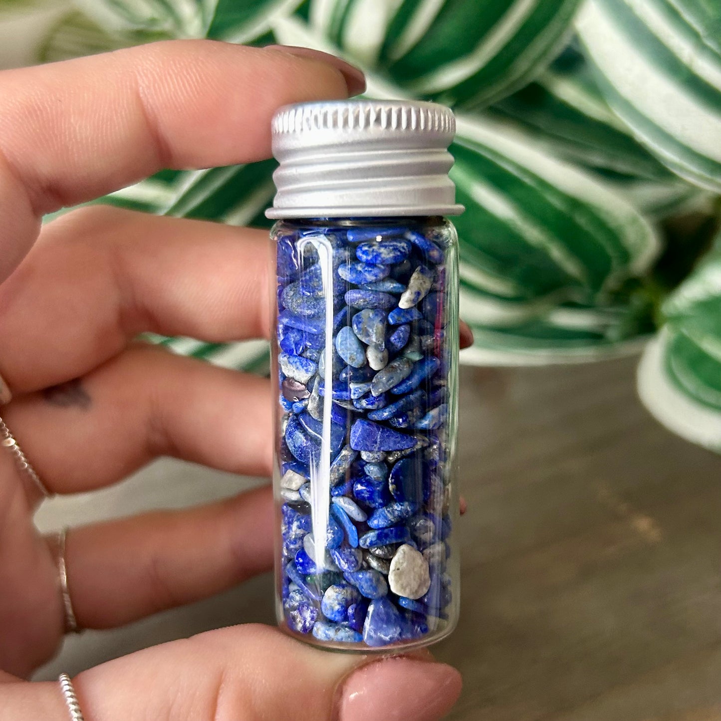 lapis lazuli chip bottle