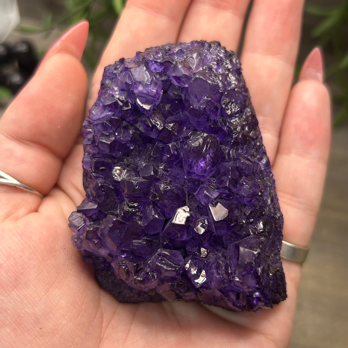 dyed amethyst cluster