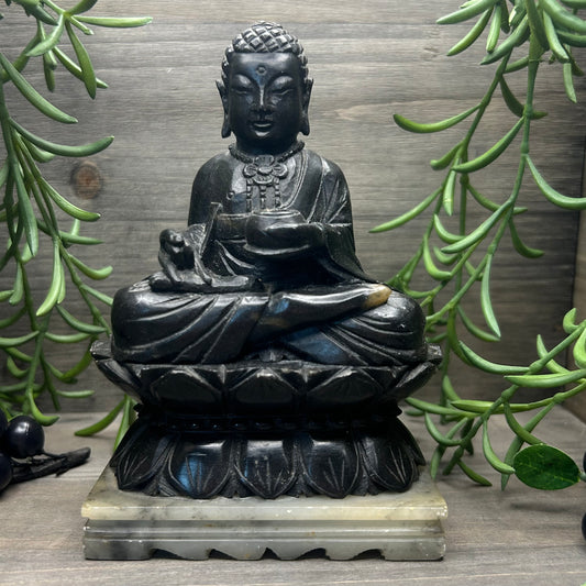 serpentine buddha on jade