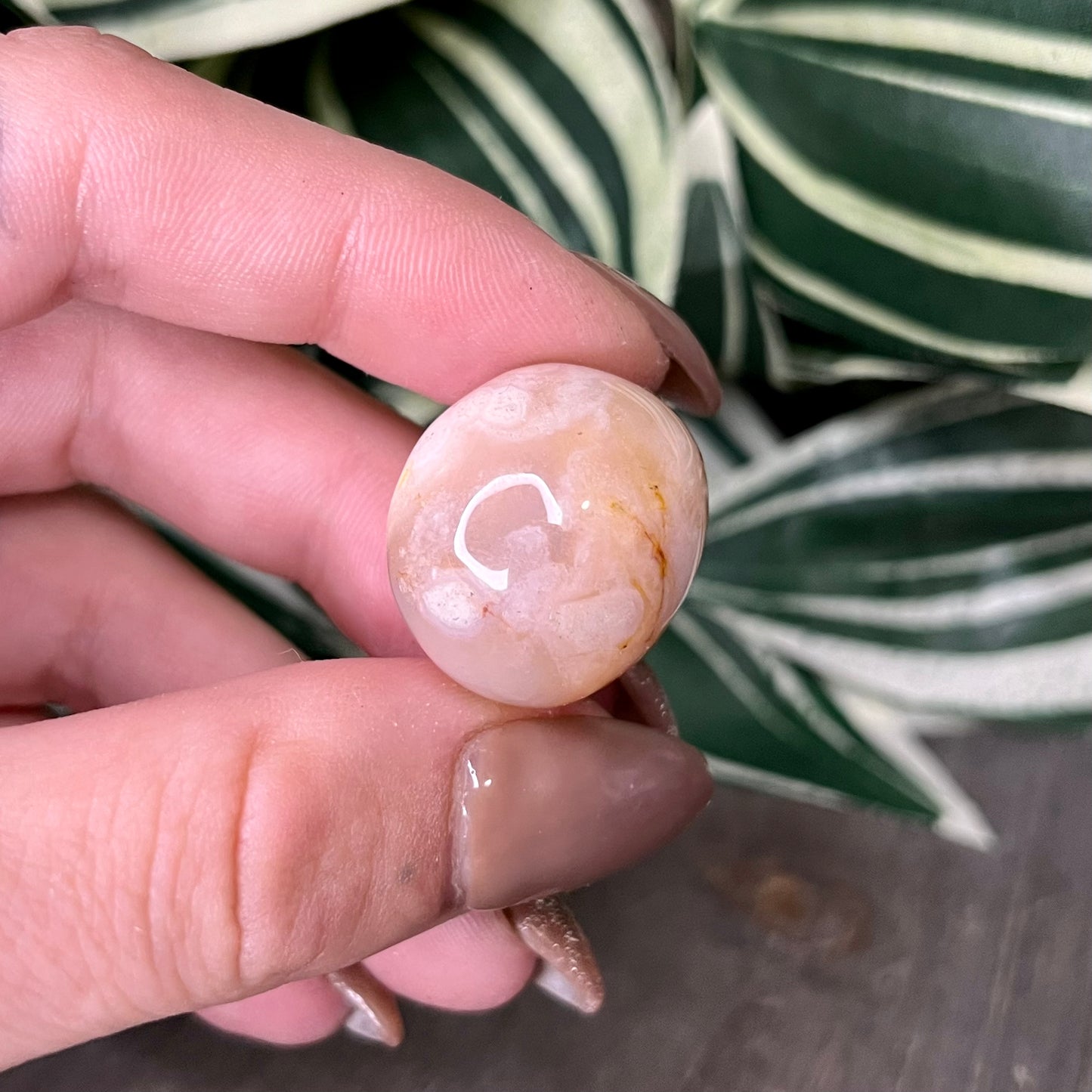 flower agate tumble