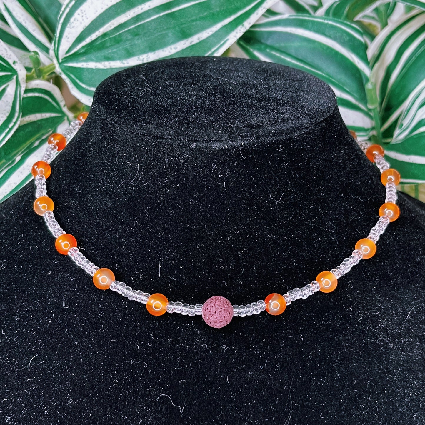 dainty crystal bead choker