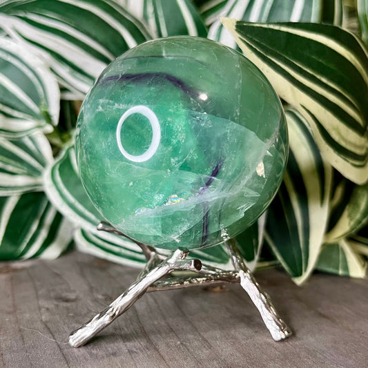 green fluorite sphere