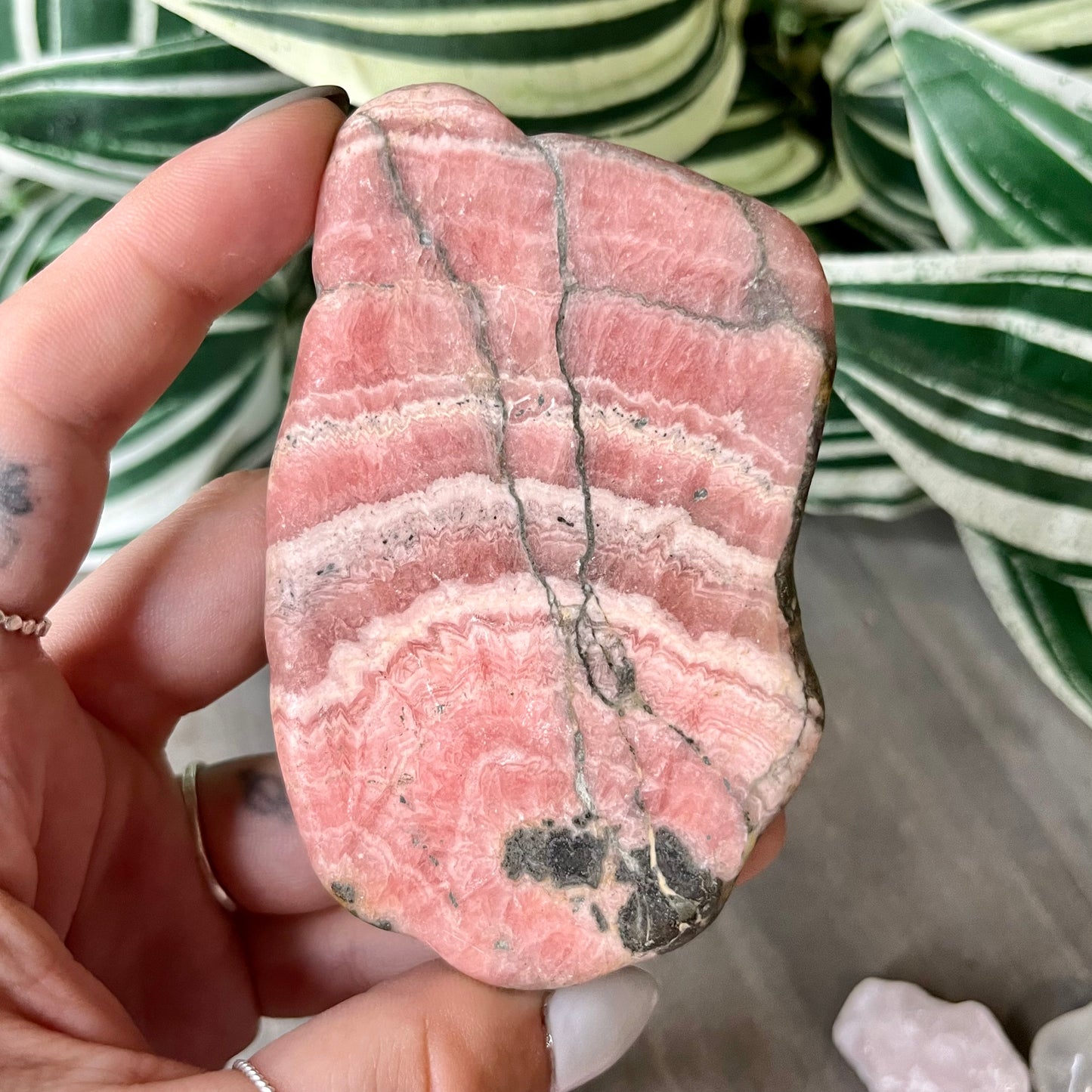 large rhodochrosite slab