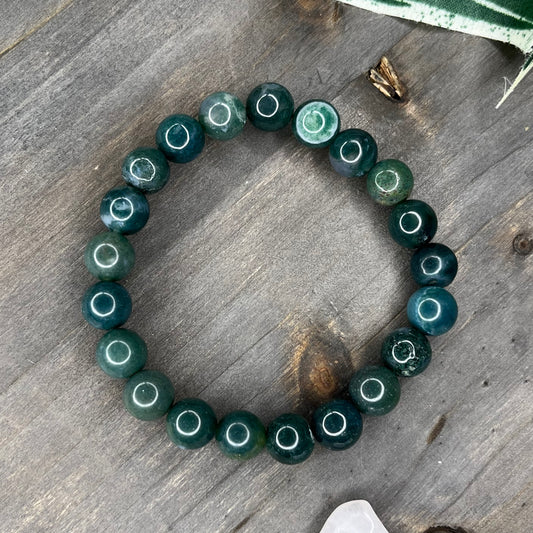 moss agate bracelet