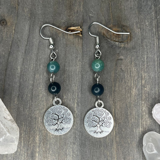 moss agate tree of life dangles