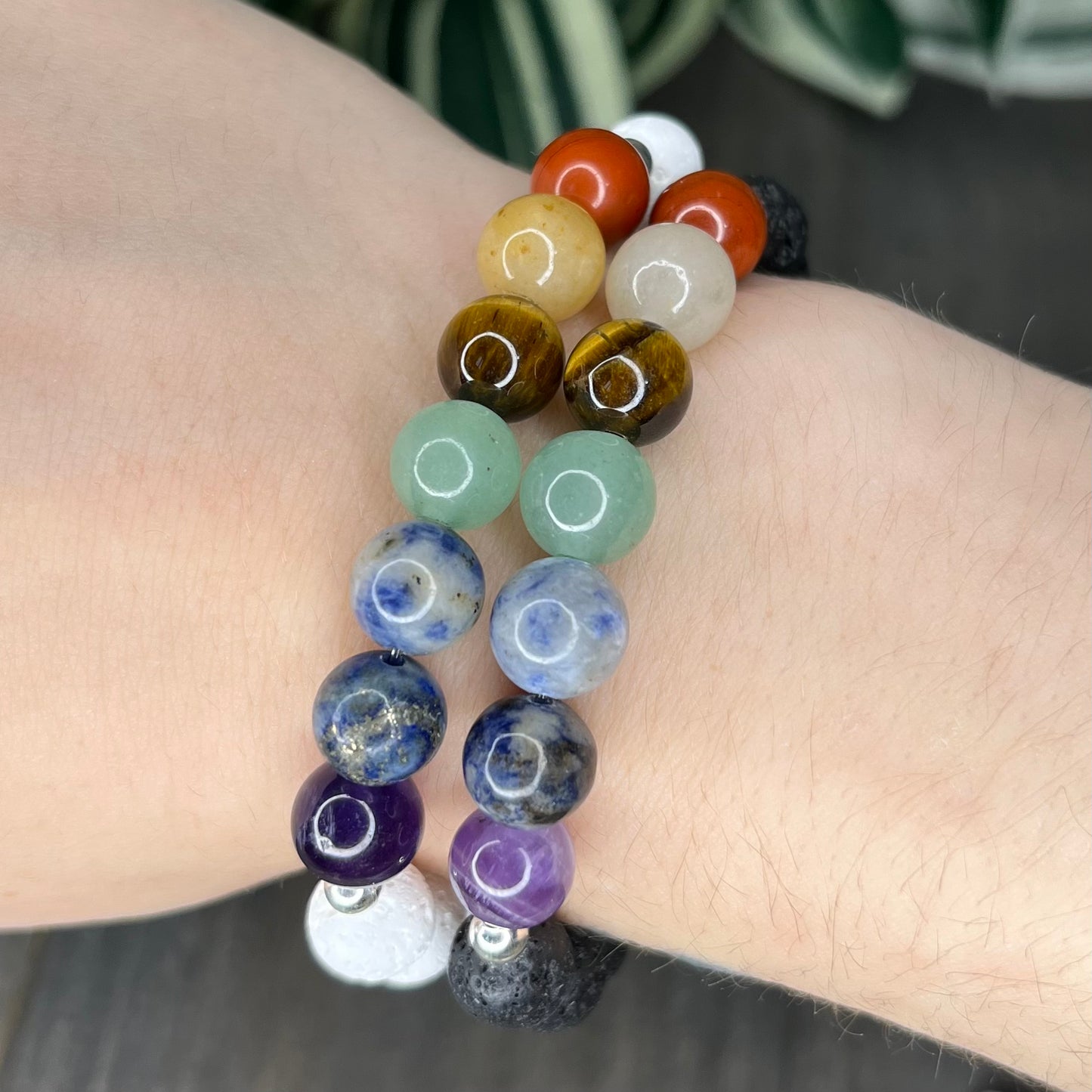 chakra + lava stone bracelet