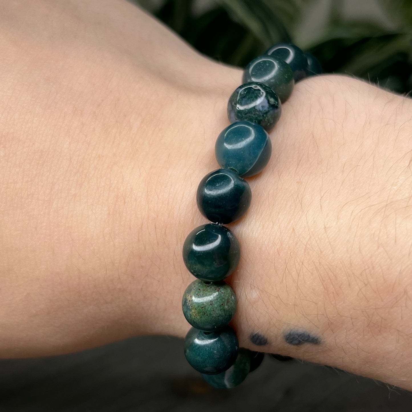 moss agate bracelet