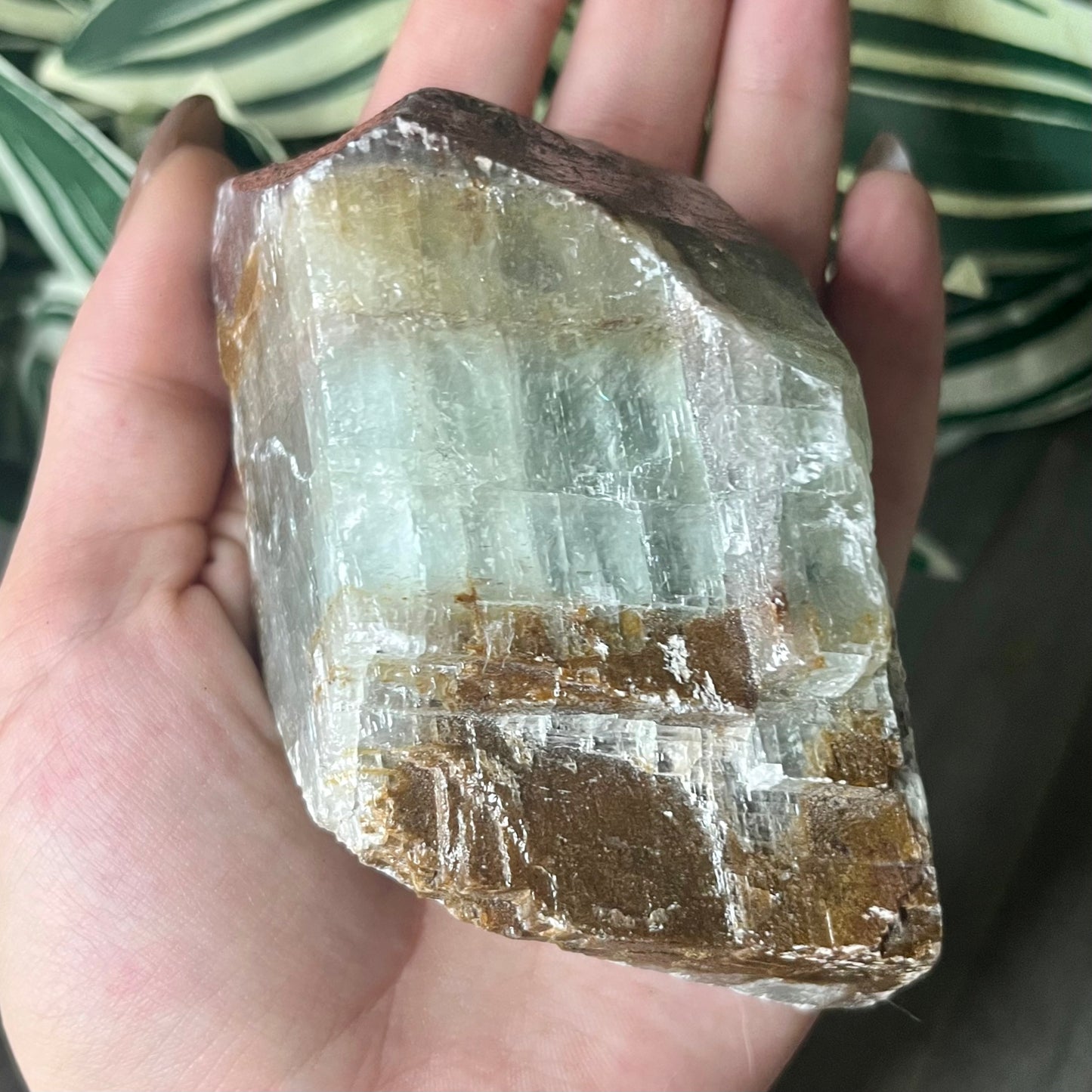 raw green calcite