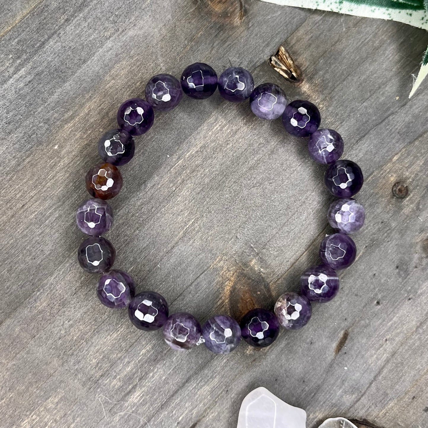 faceted amethyst bracelet