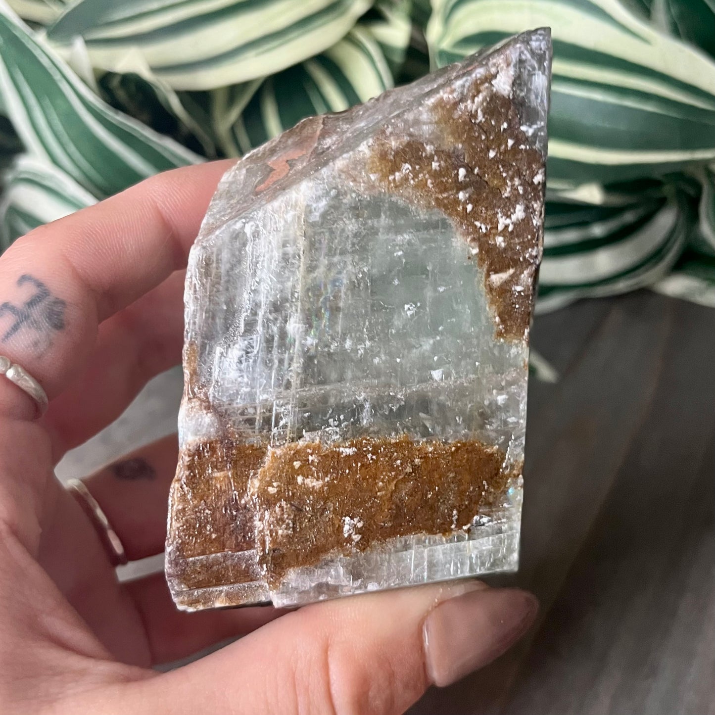 raw green calcite