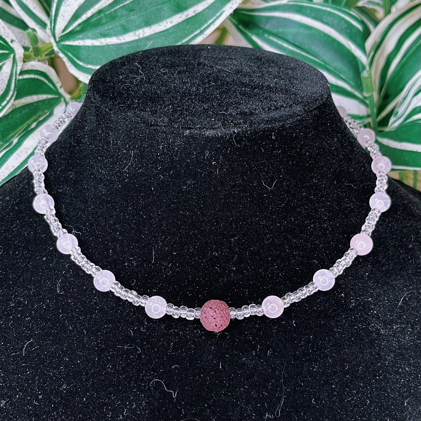 dainty crystal bead choker