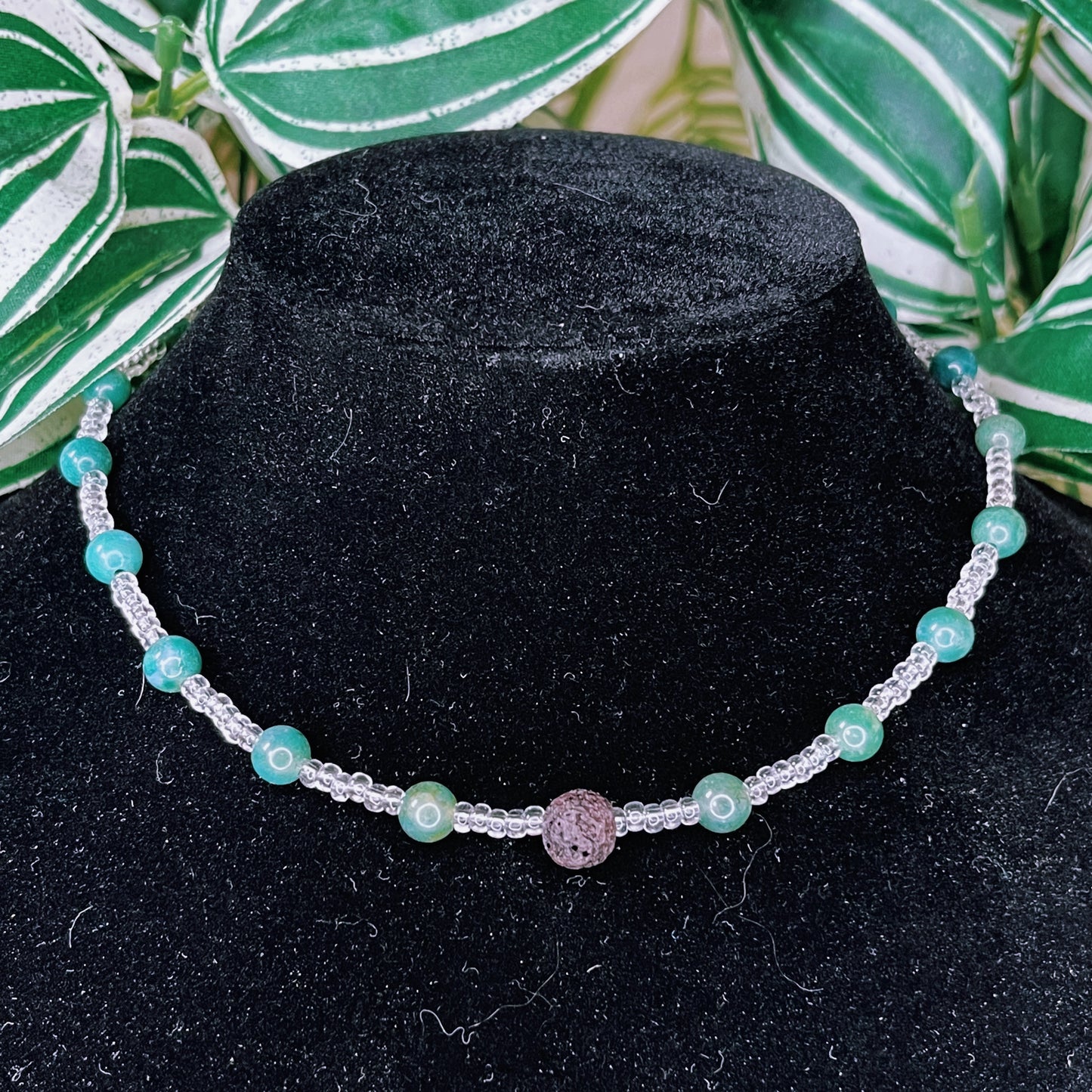 dainty crystal bead choker