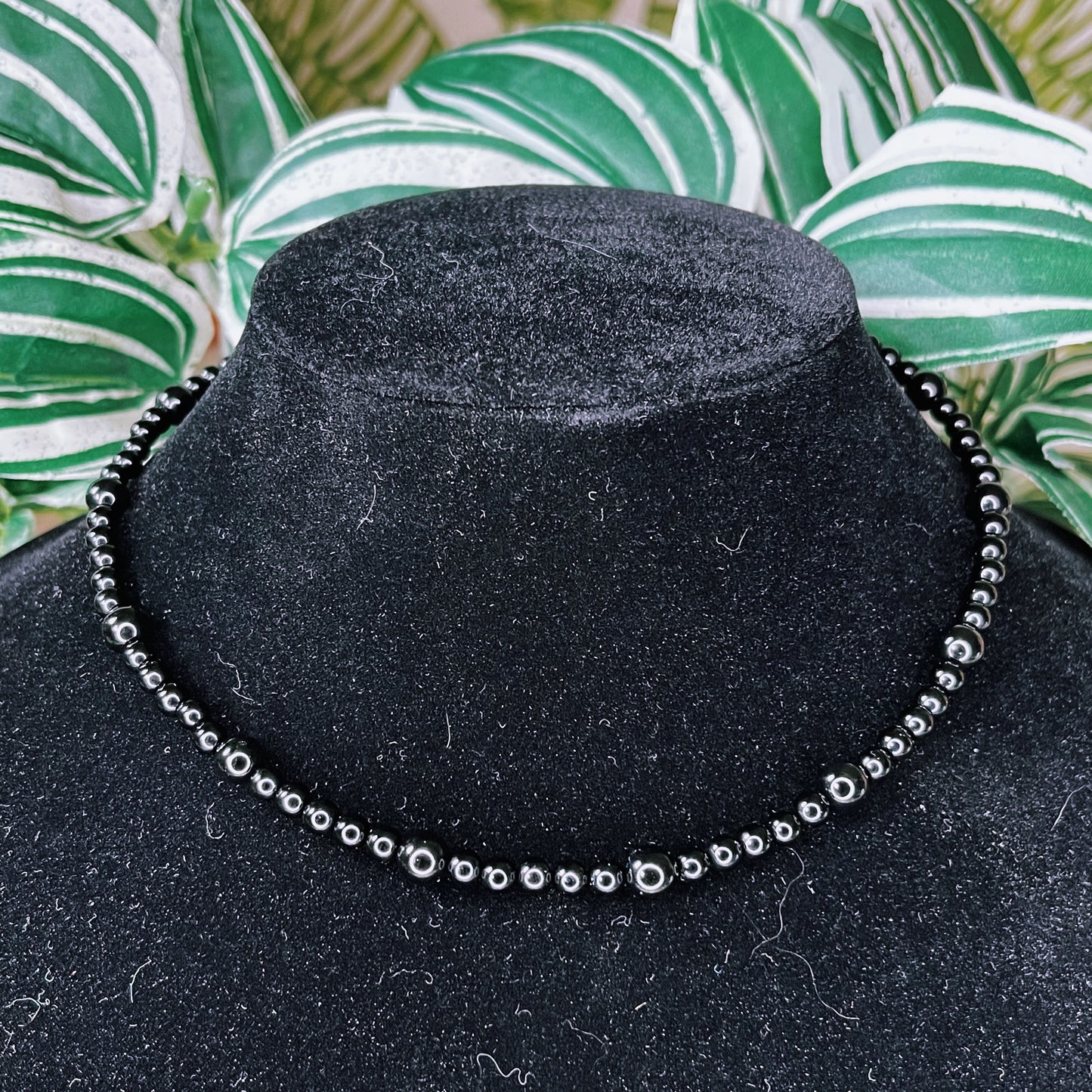 beaded crystal choker